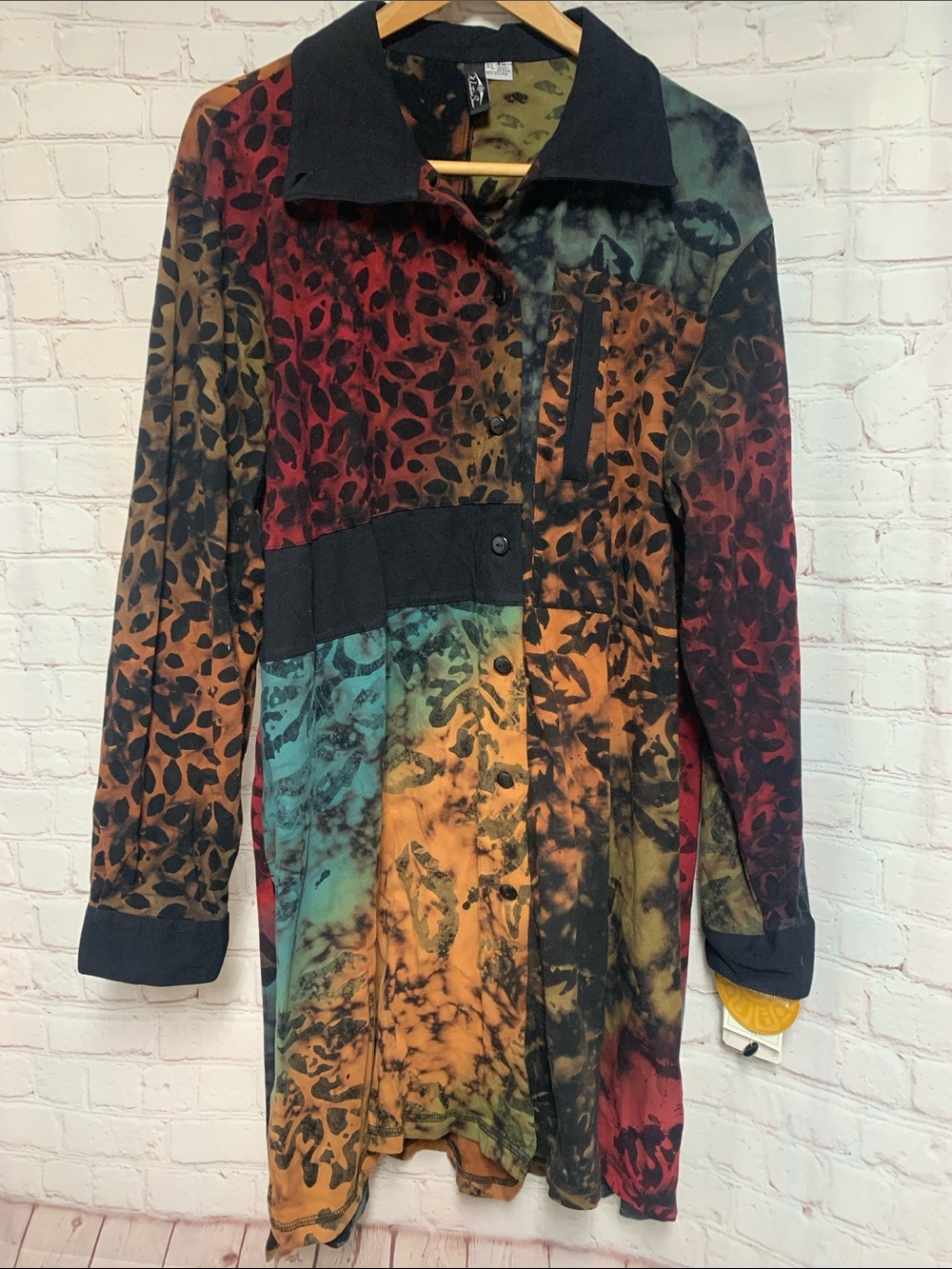 NEW Winter Sun Tie Dyed Hand Painted Coat Size XL